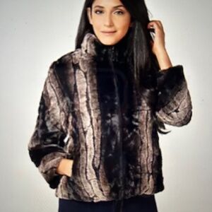 Dennis Basso Madison Avenue Faux Fur Jacket with Quilted Lining